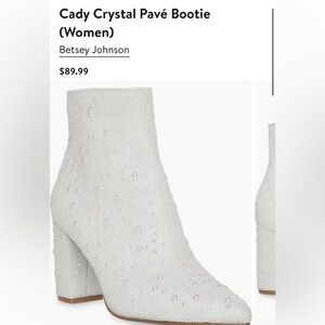 Betsey Johnson pearl boots